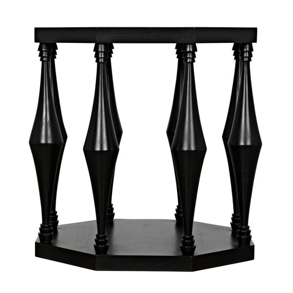 Marceo Side Table, Hand Rubbed Black-Noir Furniture-Blue Hand Home