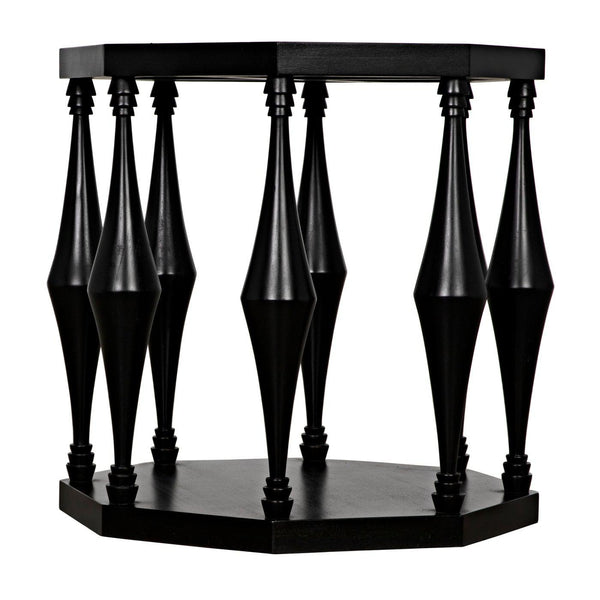 Marceo Side Table, Hand Rubbed Black-Noir Furniture-Blue Hand Home