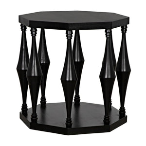 Marceo Side Table, Hand Rubbed Black-Noir Furniture-Blue Hand Home