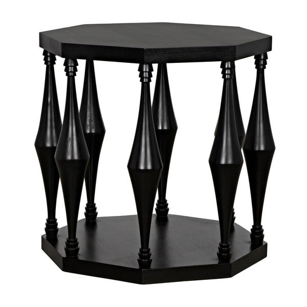 Marceo Side Table, Hand Rubbed Black-Noir Furniture-Blue Hand Home