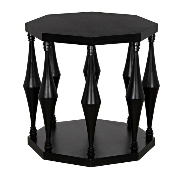 Marceo Side Table, Hand Rubbed Black-Noir Furniture-Blue Hand Home