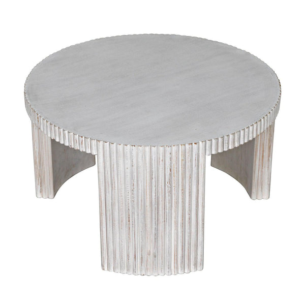 Jgor Side/Coffee Table, White Wash-Noir Furniture-Blue Hand Home