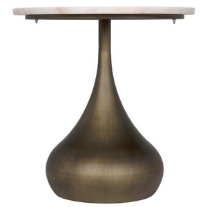 Mateo Side Table, Aged Brass-Noir Furniture-Blue Hand Home