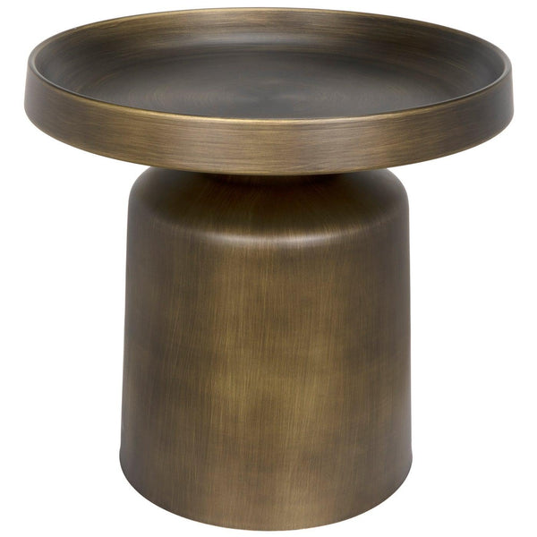 Lee Side Table, Aged Brass-Noir Furniture-Blue Hand Home
