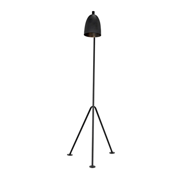 Asti Floor Lamp, Black Steel-Noir Furniture-Blue Hand Home