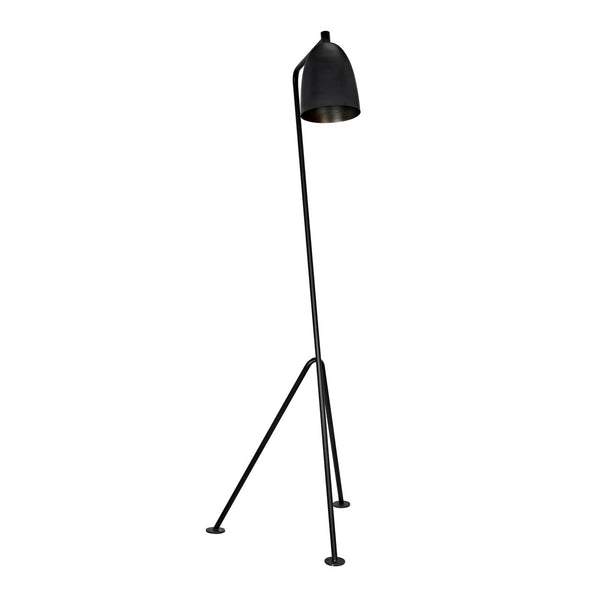 Asti Floor Lamp, Black Steel-Noir Furniture-Blue Hand Home