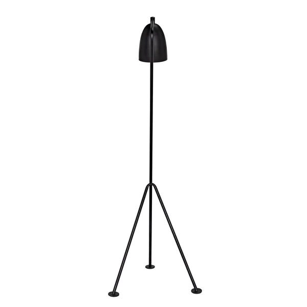 Asti Floor Lamp, Black Steel-Noir Furniture-Blue Hand Home