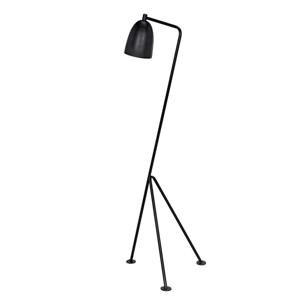 Asti Floor Lamp, Black Steel-Noir Furniture-Blue Hand Home