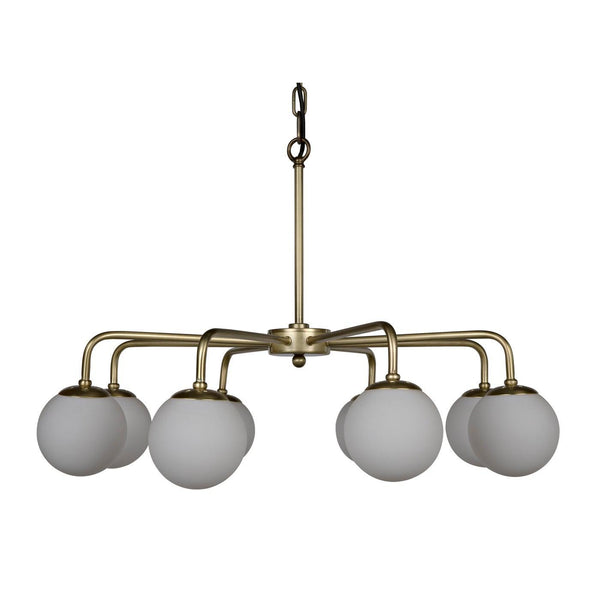 Larenta Chandelier, Antique Brass and Glass-Noir Furniture-Blue Hand Home