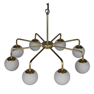 Larenta Chandelier, Antique Brass and Glass-Noir Furniture-Blue Hand Home