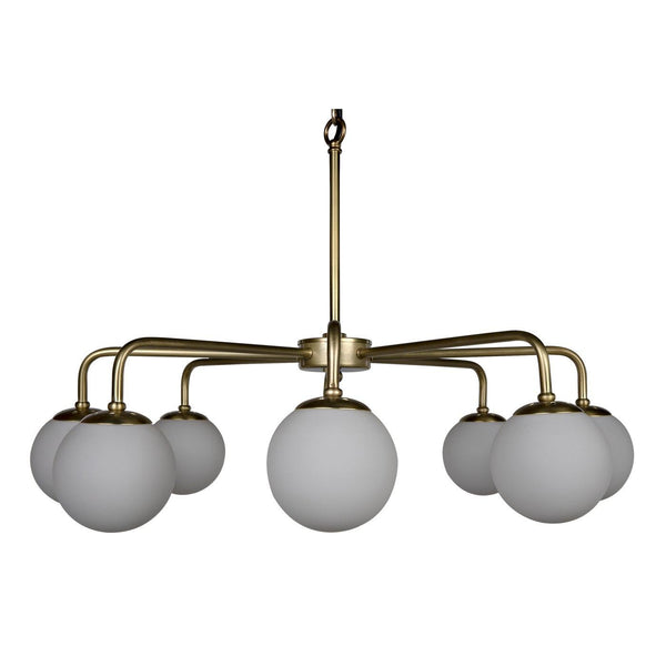 Larenta Chandelier, Antique Brass and Glass-Noir Furniture-Blue Hand Home