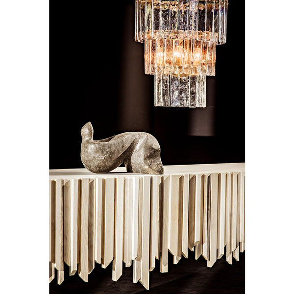 Bruna Chandelier, Small, Metal with Brass Finish-Noir Furniture-Blue Hand Home