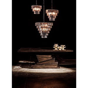 Carnegie Chandelier, Medium, Black Steel-Noir Furniture-Blue Hand Home