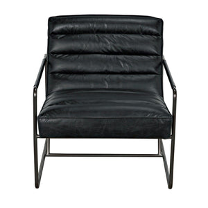 Noir Demeter Chair, Metal and Leather-Noir Furniture-Blue Hand Home