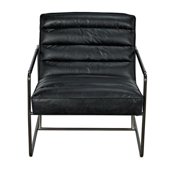 Noir Demeter Chair, Metal and Leather-Noir Furniture-Blue Hand Home