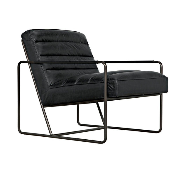 Noir Demeter Chair, Metal and Leather-Noir Furniture-Blue Hand Home