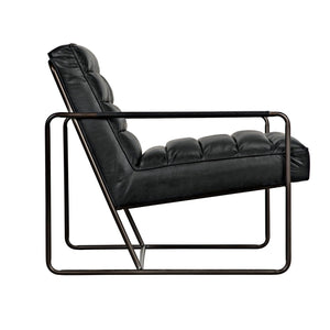 Noir Demeter Chair, Metal and Leather-Noir Furniture-Blue Hand Home