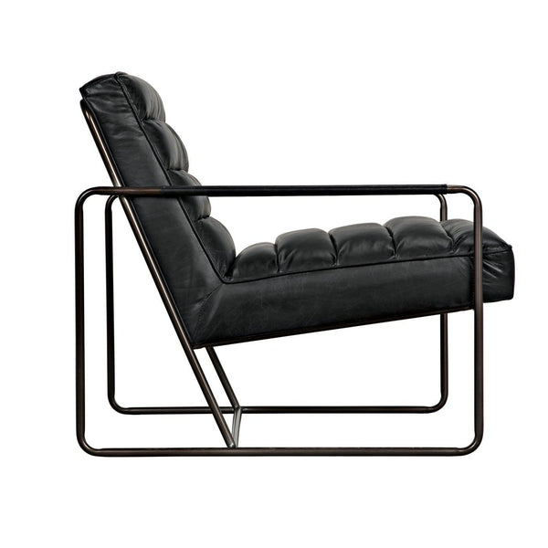 Noir Demeter Chair, Metal and Leather-Noir Furniture-Blue Hand Home