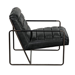 Noir Demeter Chair, Metal and Leather-Noir Furniture-Blue Hand Home