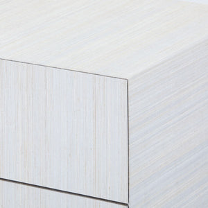 Villa & House - Madeline 3-drawer Side Table, Platinum-Bungalow 5-Blue Hand Home