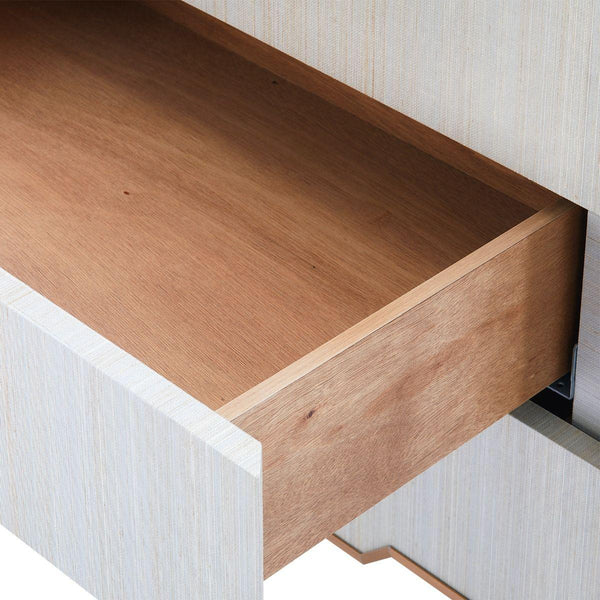 Villa & House - Madeline 3-drawer Side Table, Platinum-Bungalow 5-Blue Hand Home