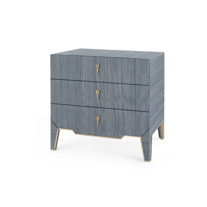 Villa & House - Madeline 3-drawer Side Table, Navy Blue-Bungalow 5-Blue Hand Home