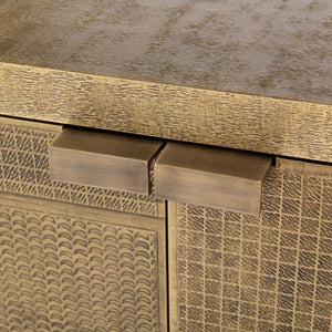 Villa & House - Mark 4-door Cabinet, Antique Brass-Bungalow 5-Blue Hand Home