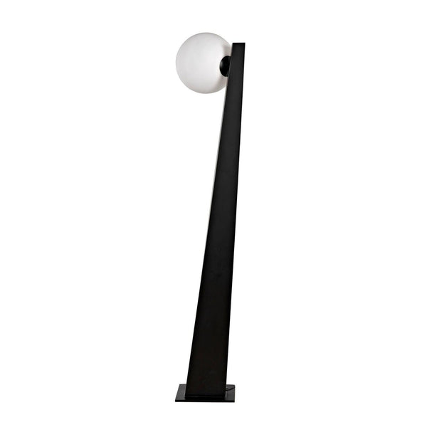 Noir Roy Floor Lamp, Black Metal-Noir Furniture-Blue Hand Home