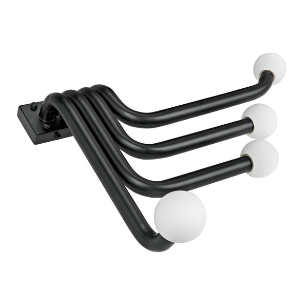 Noir Sweeny Sconce, Black Metal-Noir Furniture-Blue Hand Home