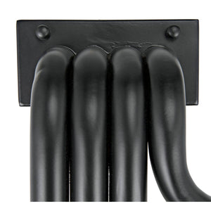 Noir Sweeny Sconce, Black Metal-Noir Furniture-Blue Hand Home