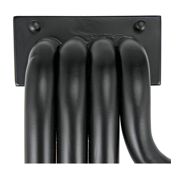 Noir Sweeny Sconce, Black Metal-Noir Furniture-Blue Hand Home
