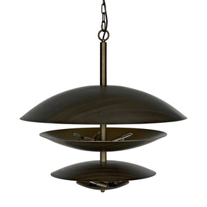 Noir Nora Chandelier, Metal with Aged Brass Finish-Noir Furniture-Blue Hand Home