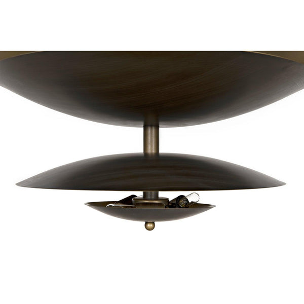Noir Nora Chandelier, Metal with Aged Brass Finish-Noir Furniture-Blue Hand Home