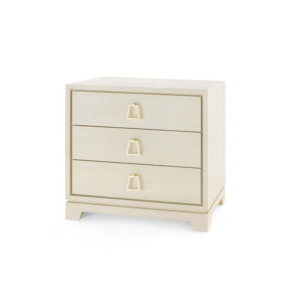 Villa & House - Stanford 3-drawer Side Table, Blanched Oak-Bungalow 5-Blue Hand Home
