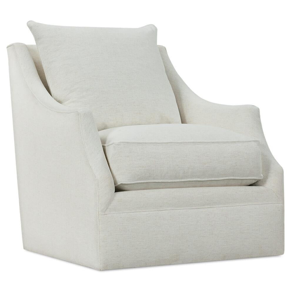 Kara Express Swivel Glider Chair in Nomad Snow-Blue Hand Home