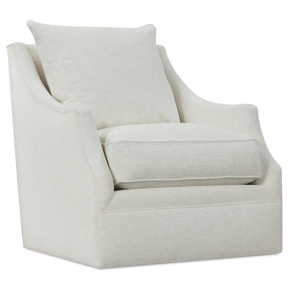 Kara Express Swivel Glider Chair in Nomad Snow-Blue Hand Home