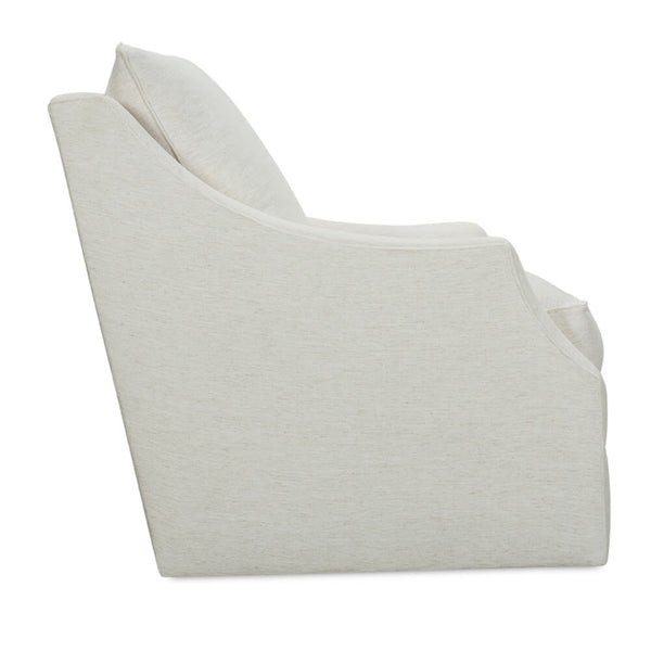 Kara Express Swivel Glider Chair in Nomad Snow-Blue Hand Home