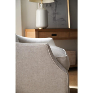 Kara Express Swivel Glider Chair in Nomad Snow-Blue Hand Home