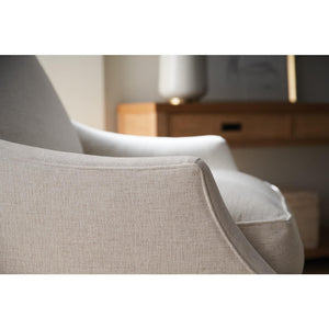 Kara Express Swivel Glider Chair in Nomad Snow-Blue Hand Home