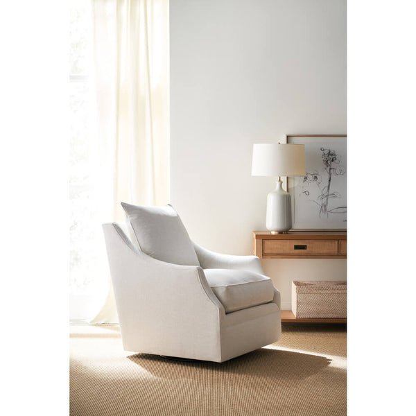 Kara Express Swivel Glider Chair in Nomad Snow-Blue Hand Home