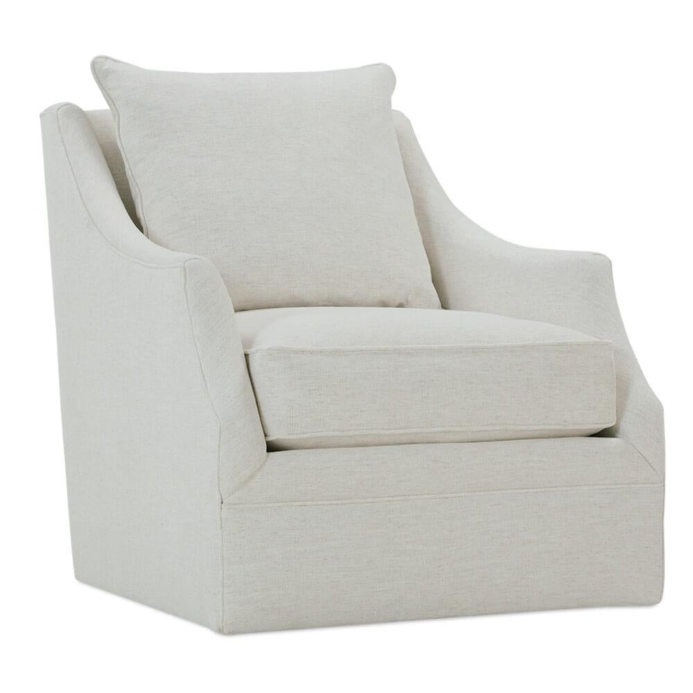 Kara Swivel Chair in Nomad Snow-Blue Hand Home