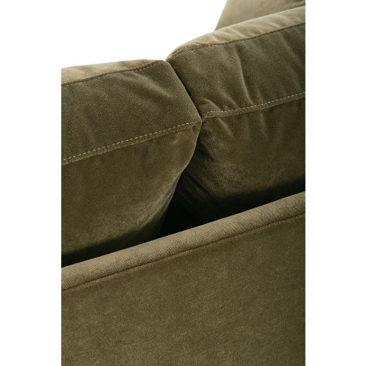 Leo Express Velvet Sofa-Blue Hand Home