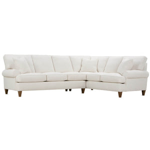 Cindy 3-Seat Left Seated End W/Corner & Right Seated End In Nomad Snow-Blue Hand Home