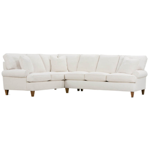Cindy 3-Seat Right Seated End W/Corner & Left Seated End In Nomad Snow-Blue Hand Home