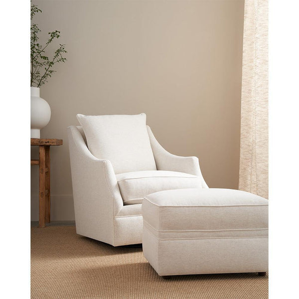 Kara Express Swivel Glider Chair in Nomad Snow-Blue Hand Home