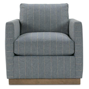 Allie Swivel - Indigo Kid-proof Stripe-Blue Hand Home