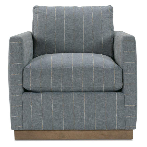 Allie Swivel - Indigo Kid-proof Stripe-Blue Hand Home