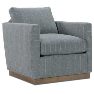 Allie Swivel - Indigo Kid-proof Stripe-Blue Hand Home