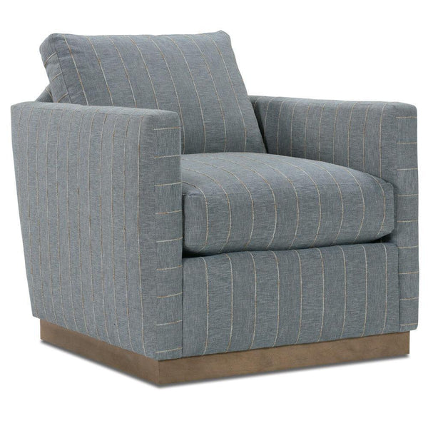 Allie Swivel - Indigo Kid-proof Stripe-Blue Hand Home