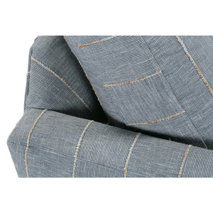 Allie Swivel - Indigo Kid-proof Stripe-Blue Hand Home